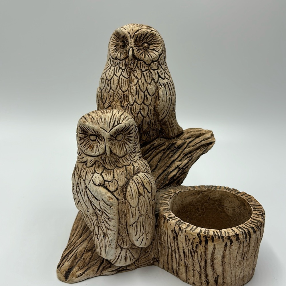 Hand Carved Owl Decor
